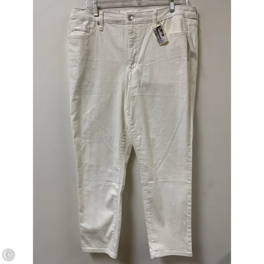 Jeans Skinny By Nine West In White Denim, Size: 14