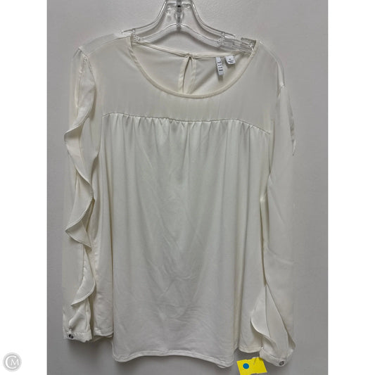 Top Long Sleeve By Elle In White, Size: Xl