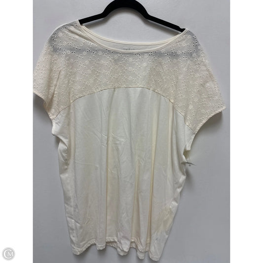 Top Short Sleeve By Torrid In Cream, Size: 1x