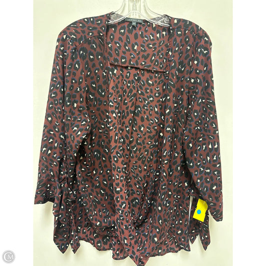 Top Long Sleeve By West Kei In Animal Print, Size: Xl