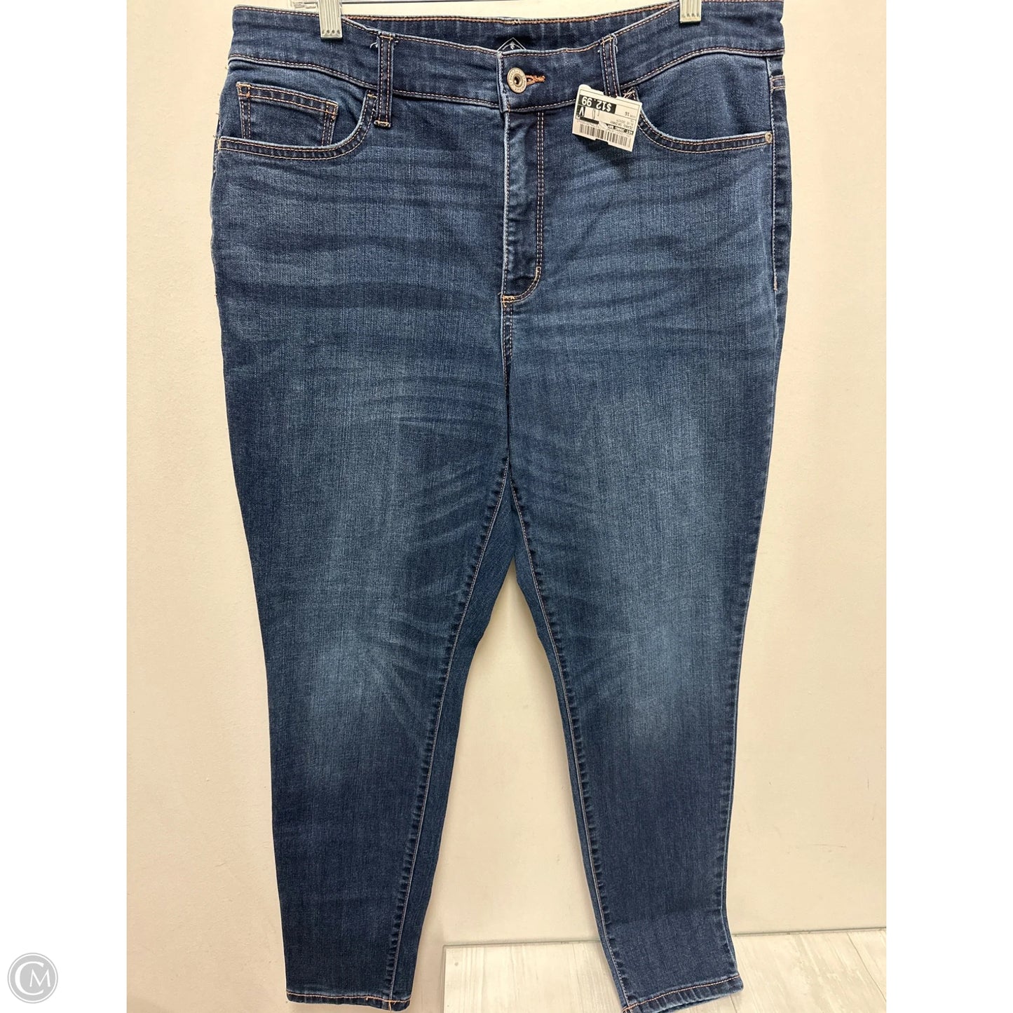 Jeans Skinny By St Johns Bay In Blue Denim, Size: 16