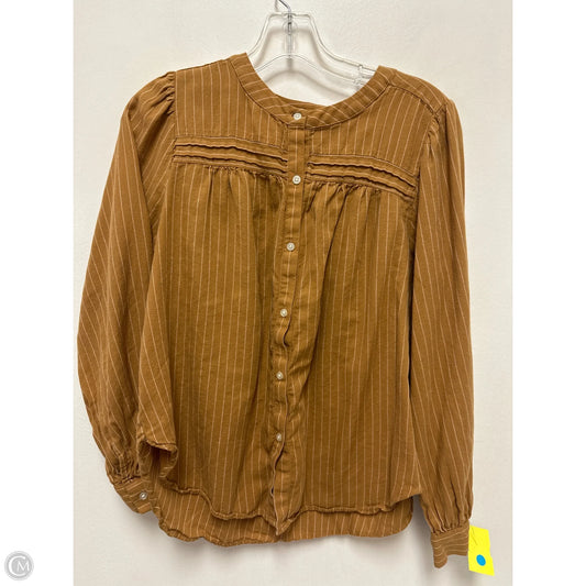 Blouse Long Sleeve By Loft In Yellow, Size: M