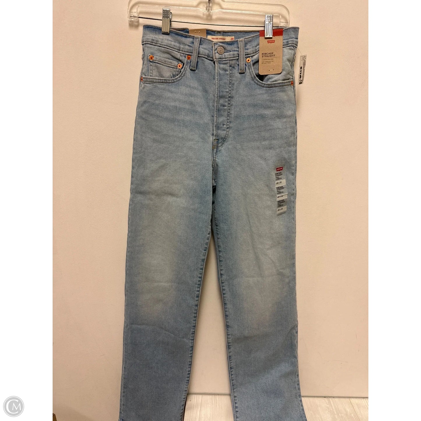 Jeans Straight By Levis In Blue Denim, Size: 6