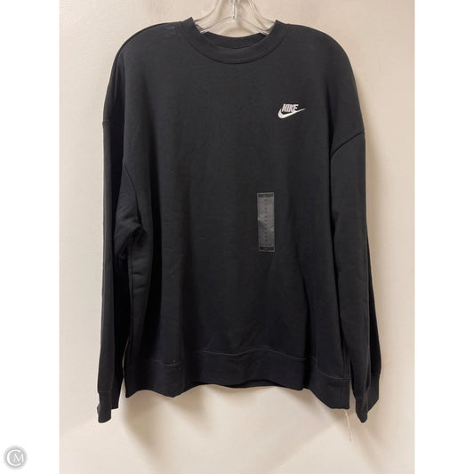 Athletic Sweatshirt Crewneck By Nike In Black, Size: M