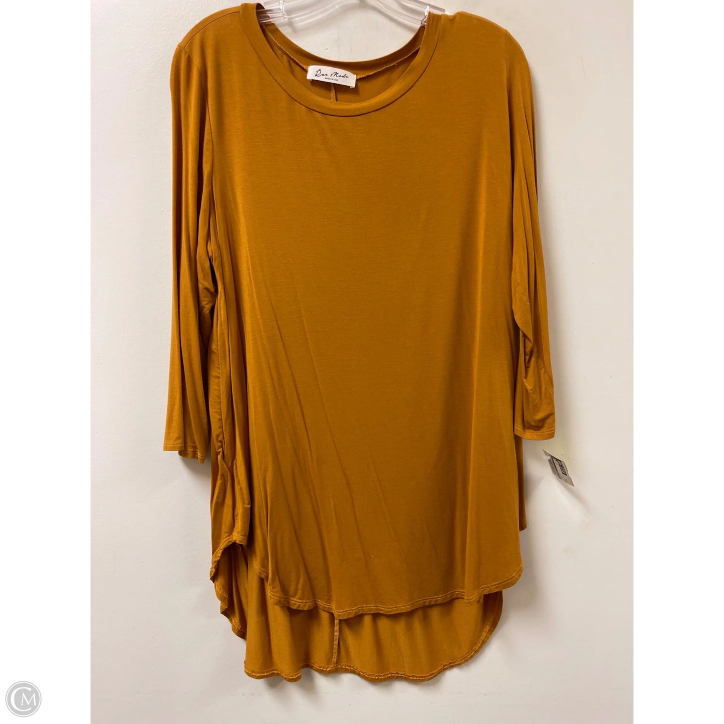 Tunic Long Sleeve By Rae Mode In Yellow, Size: M