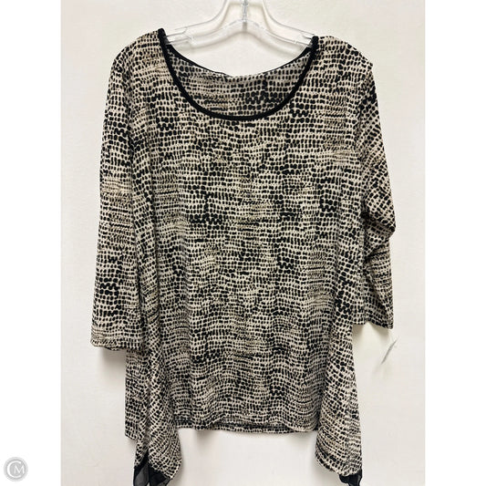 Top Long Sleeve By Clothes Mentor In Black & Brown, Size: L