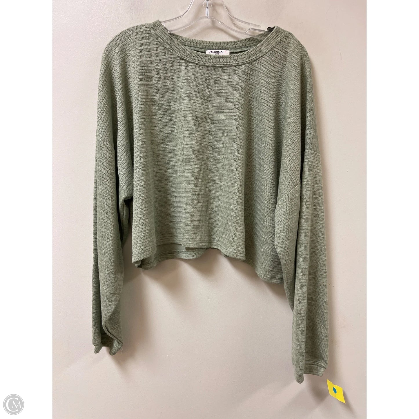 Top Long Sleeve By Freshman In Green, Size: Xl