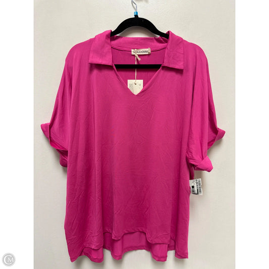 Top Short Sleeve By Clothes Mentor In Pink, Size: Xl