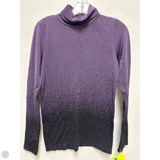 Athletic Top Long Sleeve Collar By Athleta In Purple, Size: M
