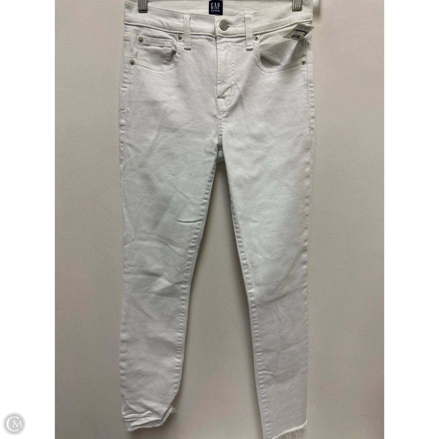 Jeans Skinny By Gap In White Denim, Size: 4