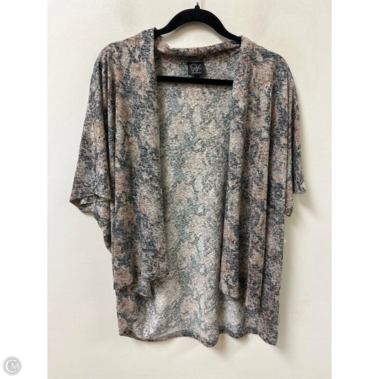 Sweater Cardigan By Clothes Mentor In Black & Brown, Size: L