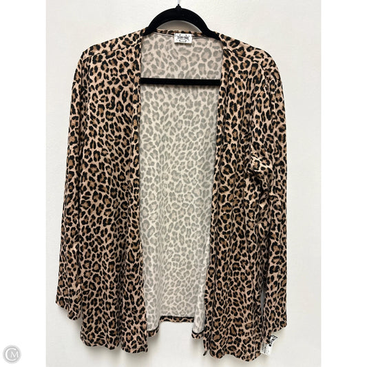 Sweater Cardigan By Texas True Threads In Animal Print, Size: M