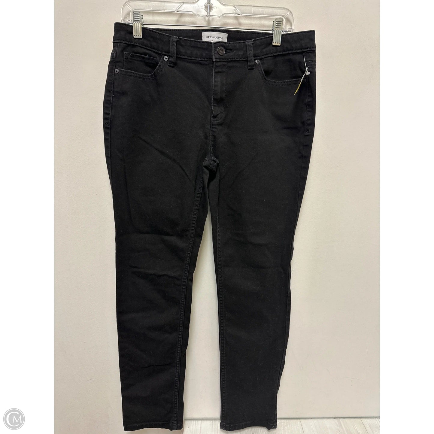 Jeans Skinny By Liz Claiborne In Black Denim, Size: 10
