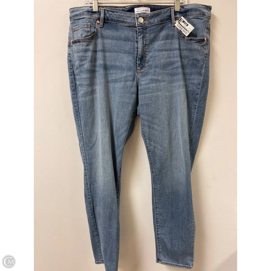 Jeans Skinny By Loft In Blue Denim, Size: 18