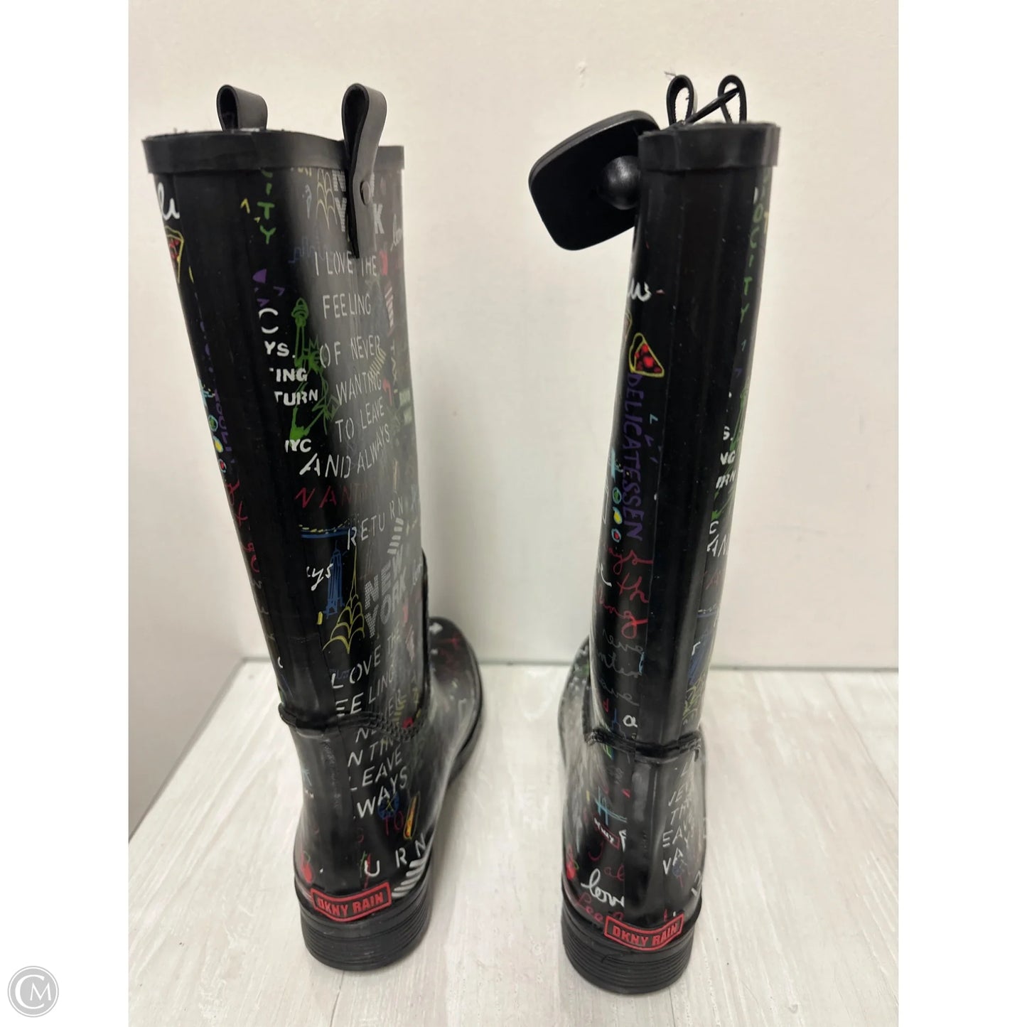Boots Rain By Dkny In Black, Size: 10