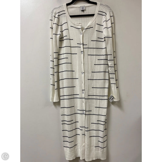 Sweater Cardigan By Cabi In Striped Pattern, Size: Xs