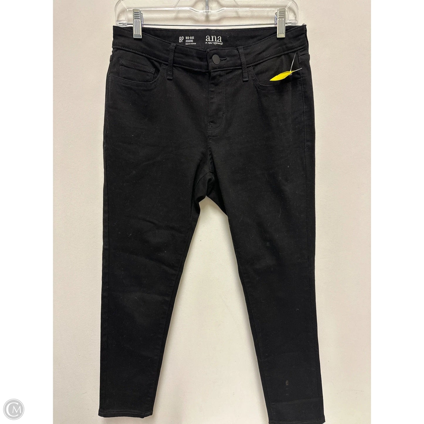 Jeans Skinny By Ana In Black Denim, Size: 8p