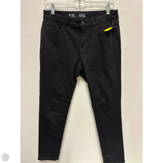 Jeans Skinny By Ana In Black Denim, Size: 8p