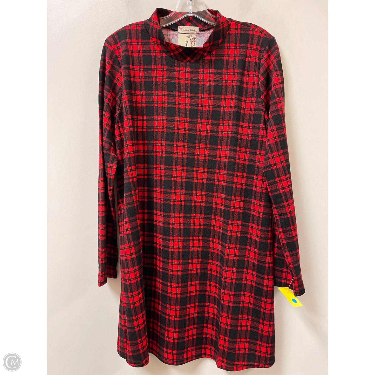 Dress Casual Short By Southern Stitch In Black & Red, Size: Xl