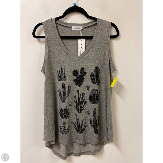 Top Sleeveless By Clothes Mentor In Grey, Size: M