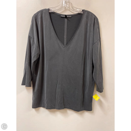 Top Long Sleeve By White House Black Market In Grey, Size: L
