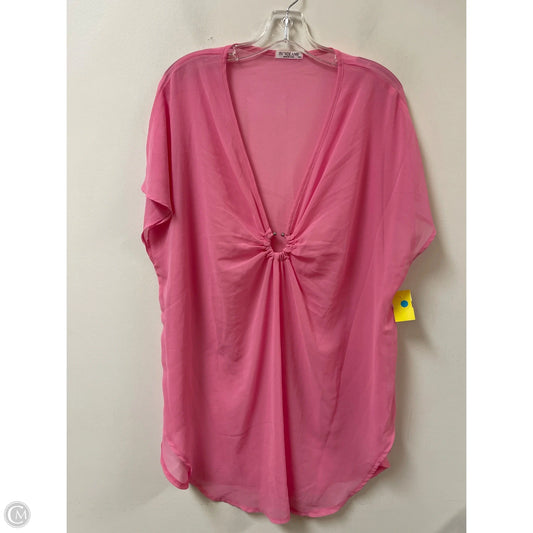 Swimwear Cover-up By Clothes Mentor In Pink, Size: 1x