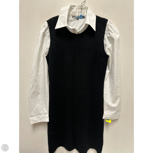 Dress Casual Short By Eva Franco In Black & White, Size: Xs
