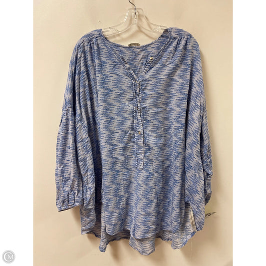 Top Long Sleeve By Free People In Blue, Size: M