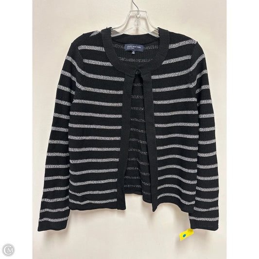 Sweater Cardigan By Jones New York In Black & Silver, Size: S