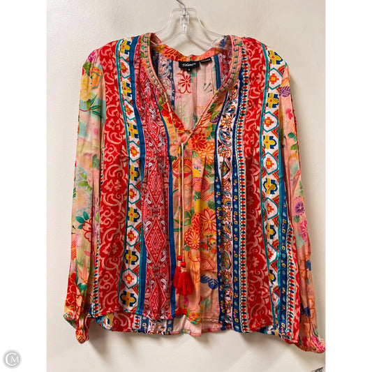 Top Long Sleeve By Tolani In Multi-colored, Size: S