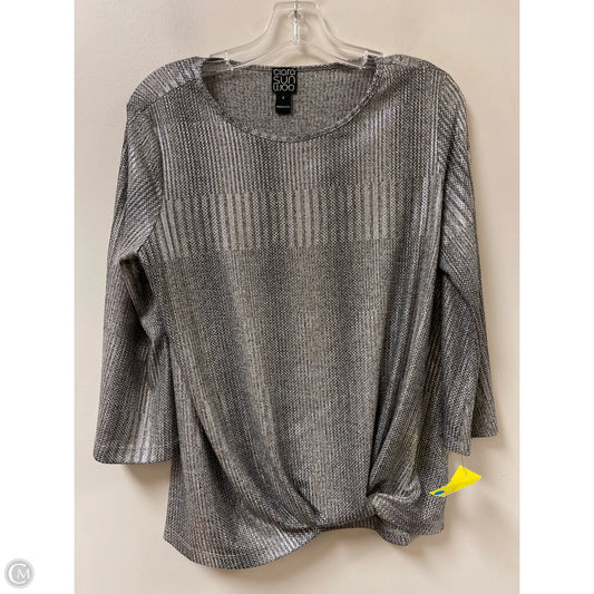 Top Long Sleeve By Clara Sun Woo In Silver, Size: S