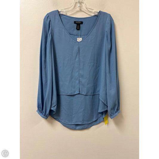 Top Long Sleeve By White House Black Market In Blue, Size: Xs
