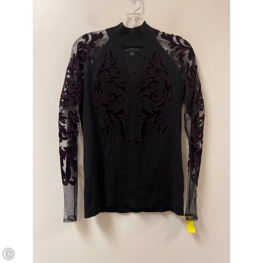 Sweater By Inc In Black & Purple, Size: L