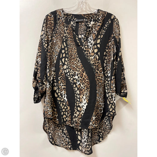 Top Long Sleeve By Versona In Animal Print, Size: S