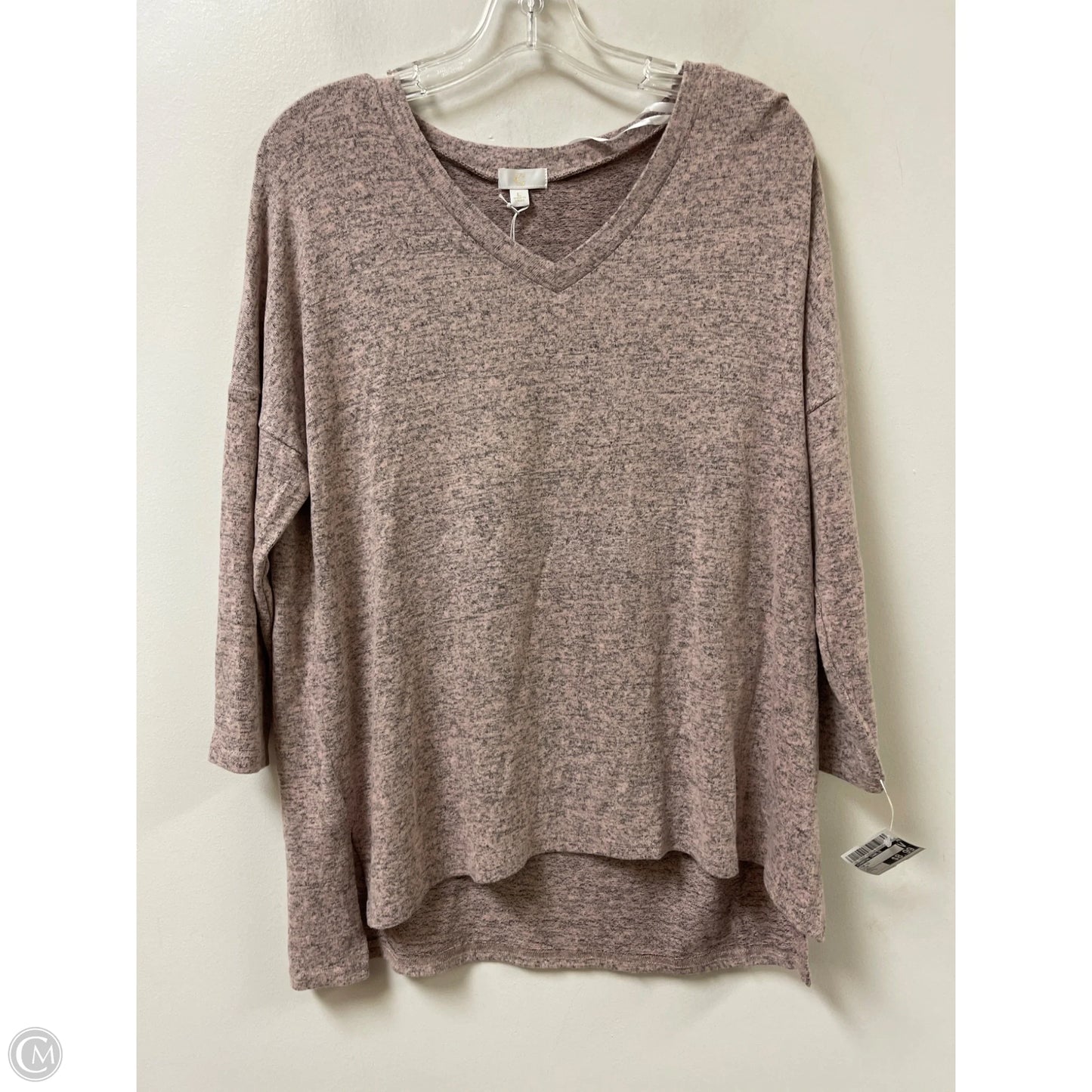 Top Long Sleeve By Charming Charlie In Pink, Size: L