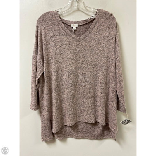 Top Long Sleeve By Charming Charlie In Pink, Size: L