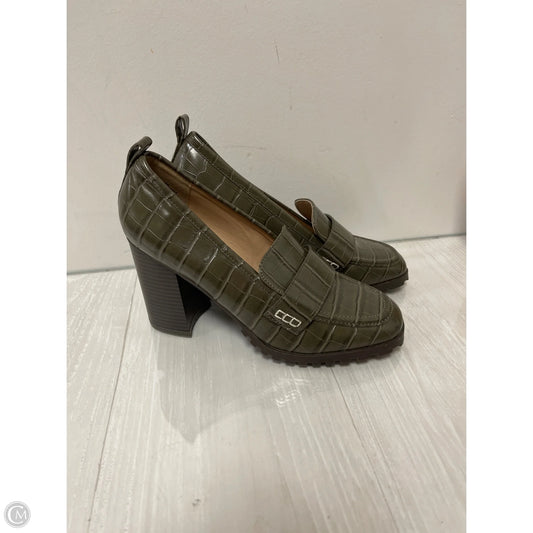 Shoes Heels Block By Comfort Casual In Green, Size: 9