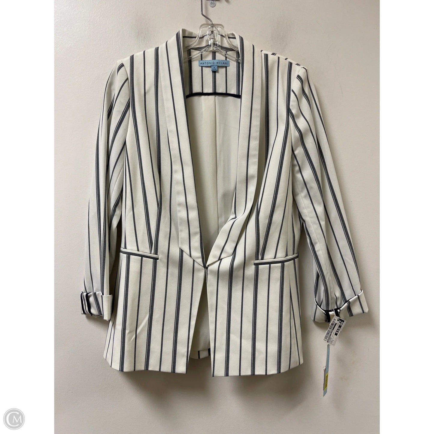 Blazer By Antonio Melani In Striped Pattern, Size: S
