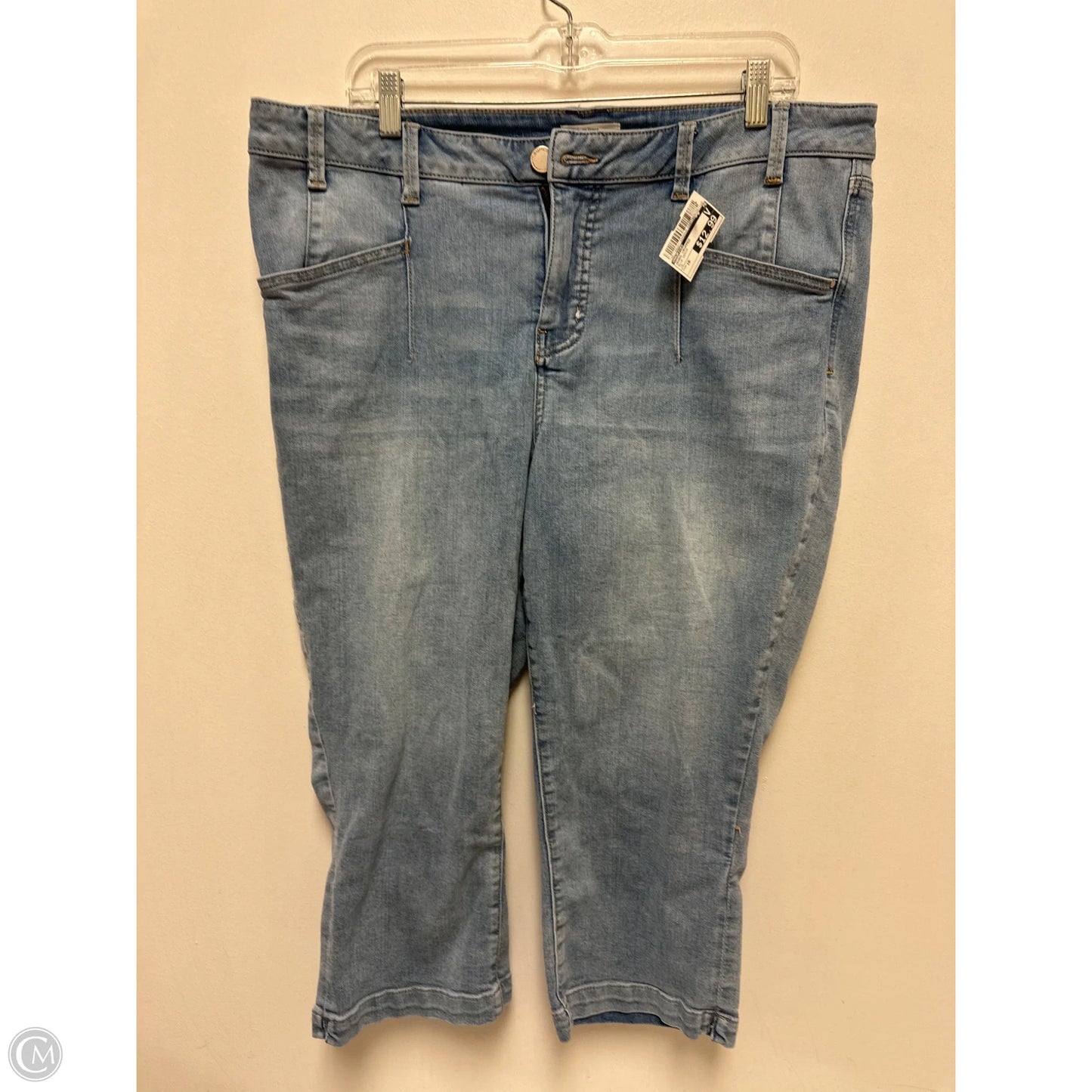 Jeans Cropped By Maurices In Blue Denim, Size: 16