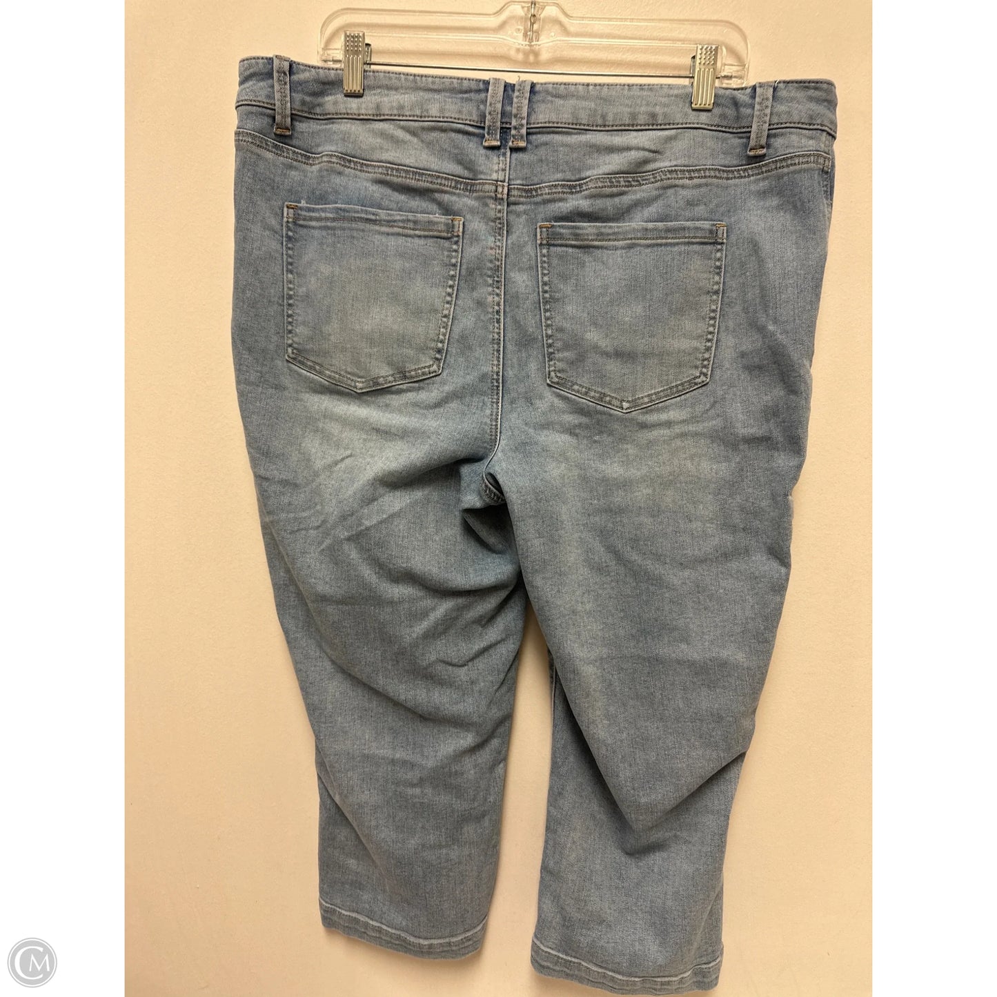 Jeans Cropped By Maurices In Blue Denim, Size: 16