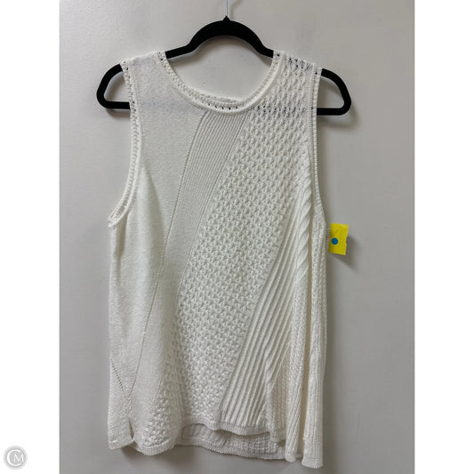 Top Sleeveless By Chicos In White, Size: 1x