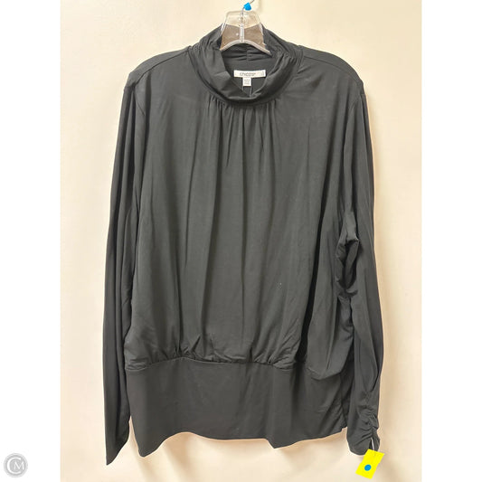Top Long Sleeve By Chicos In Black, Size: 1x