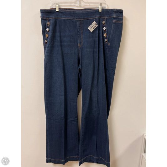 Jeans Wide Leg By Chicos In Blue Denim, Size: 20