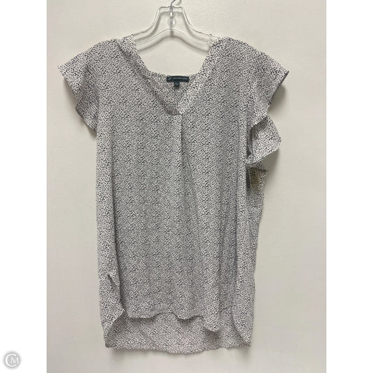 Top Short Sleeve By Adrianna Papell In Black & White, Size: L