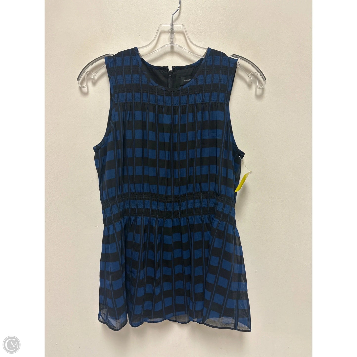 Top Sleeveless By Club Monaco In Black & Blue, Size: S