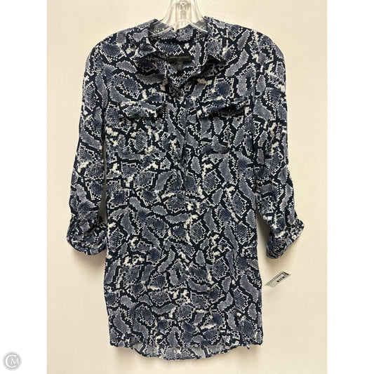 Top Long Sleeve By Banana Republic In Snakeskin Print, Size: Xs