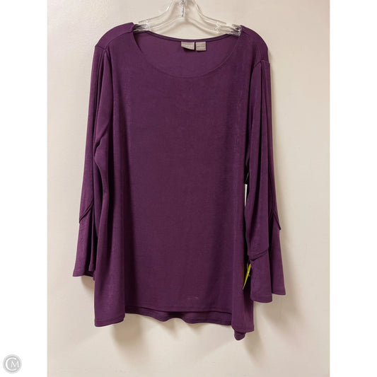 Top Long Sleeve By Chicos In Purple, Size: Xl