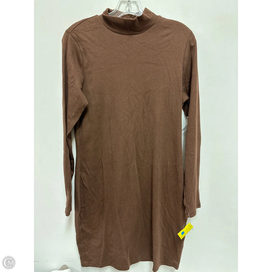 Dress Casual Midi By Old Navy In Brown, Size: L
