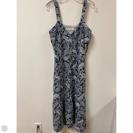 Dress Casual Maxi By Loft In Blue & White, Size: M