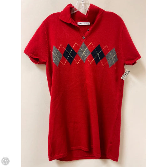 Dress Sweater By Zara In Red, Size: L